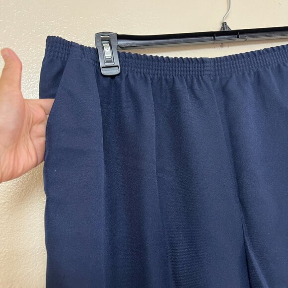 Karen Scott Women Plus Pull on Comfort Pants Stretch 3X Navy Elasticized Waist - Picture 6 of 8